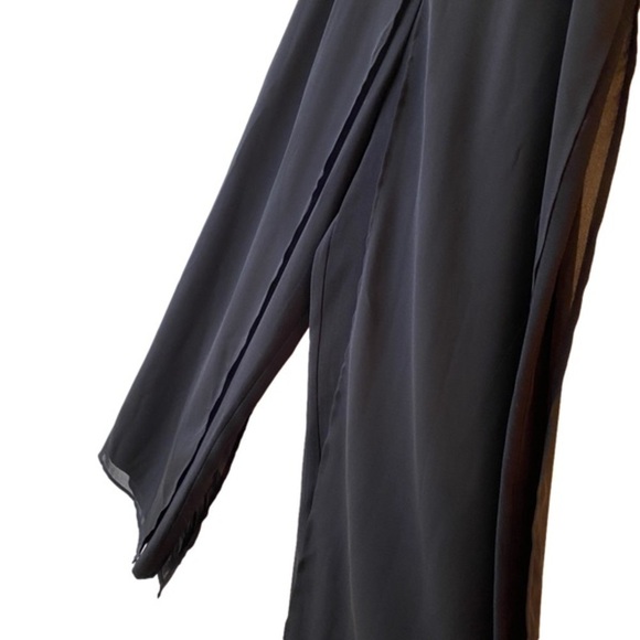 Gantos Black Wide Leg Pants Sheer Cover Over Pants - Picture 3 of 13